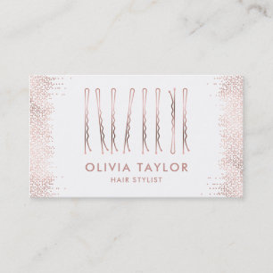 Bobby Pins Hair Stylist Hair Salon Hairdresser Business Card