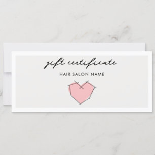 Bobby Pins Logo Hair Pink Gift Certificate Voucher