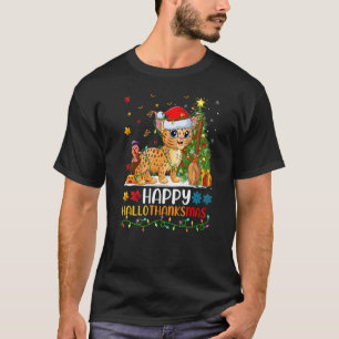 Bobcat Animal Happy Bobcat Hellothanksmas T-Shirt