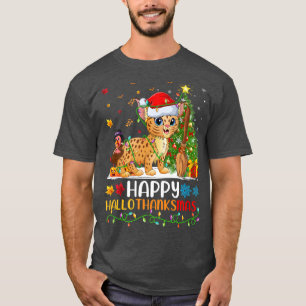 Bobcat Animal Lover Funny Happy Bobcat HelloThanks T-Shirt