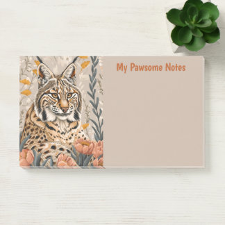 Bobcat Cat Boho My Pawsome Personal Post-it Notes