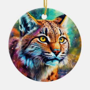 Bobcat Ceramic Ornament