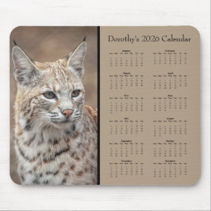 Bobcat customizable 2026 calendar mouse pad