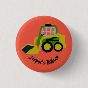 Bobcat Excavator 3 Cm Round Badge