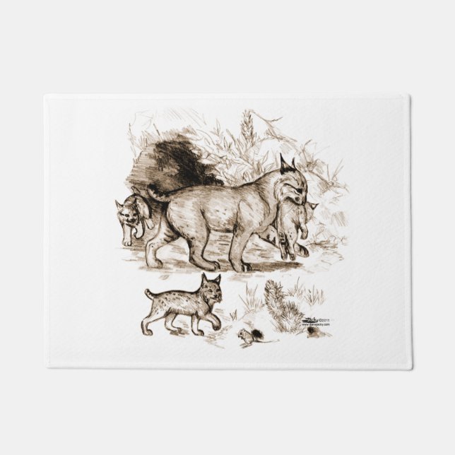 Bobcat Family Doormat (Front)