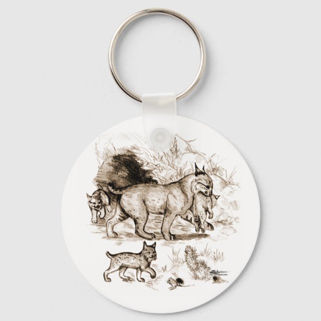 Bobcat Family Key Ring (Front)