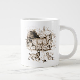 Bobcat Family Large Coffee Mug
