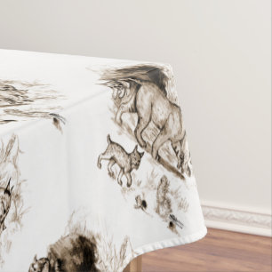 Bobcat Family Tablecloth