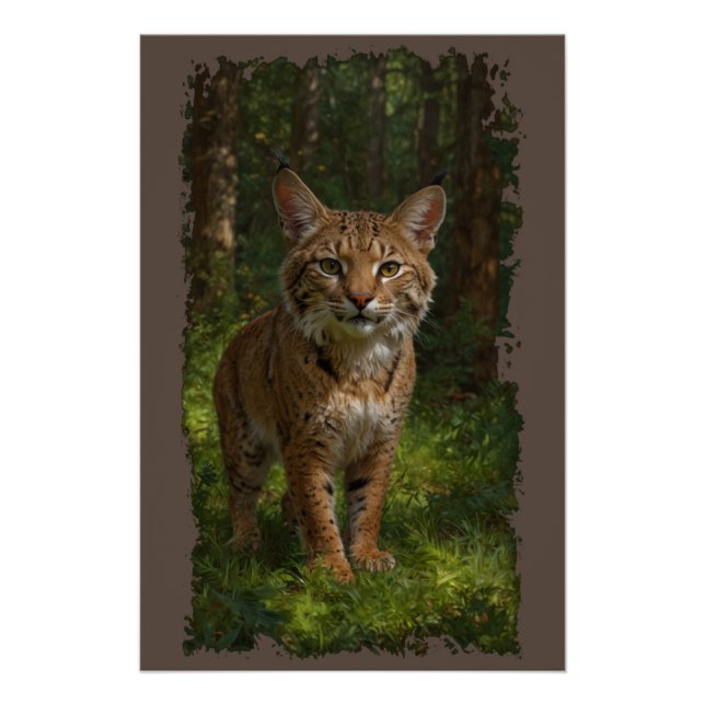 Bobcat Forest Wildlife Poster (Front)
