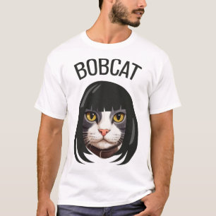 Bobcat Funny Cat Bob Haircut Trending Comedy Cat G T-Shirt