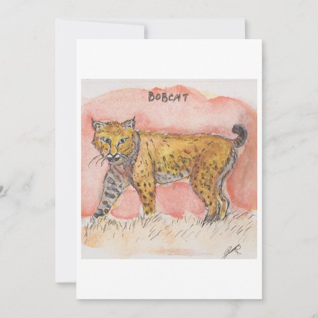 Bobcat Greeting Card (Front)