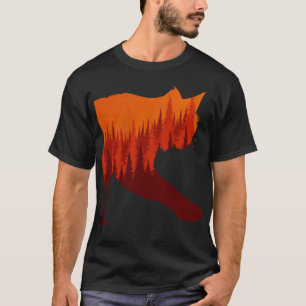 Bobcat Lynx Forest Tree Landscape Wilderness Sun T-Shirt