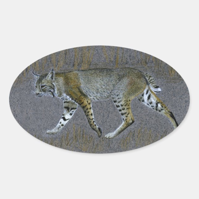 Bobcat Oval Sticker (Front)