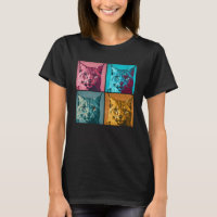 Bobcat Pop Illustration Colourful Animal Women Men