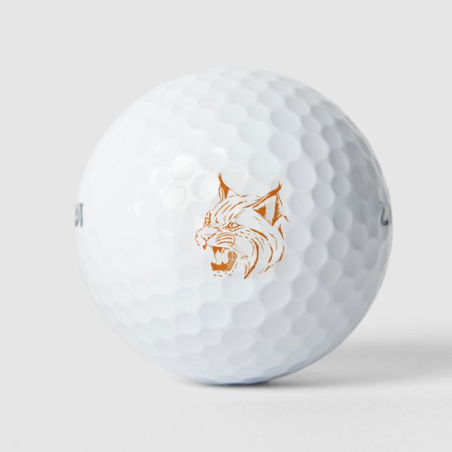 Bobcat Wildlife Feline Cat Wild Cat Animal Tiger Golf Balls (Front)