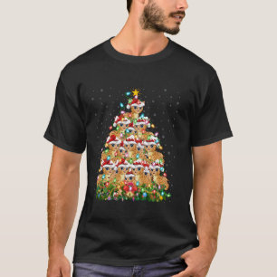Bobcat Xmas Tree Lighting Santa Bobcat Christmas L T-Shirt