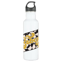 Bobcats Chequerboard Water Bottle: Gold v2