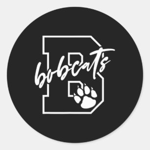 Bobcats classic round sticker