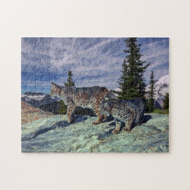 Bobcats in the Mountains Jigsaw Puzzle (Horizontal)