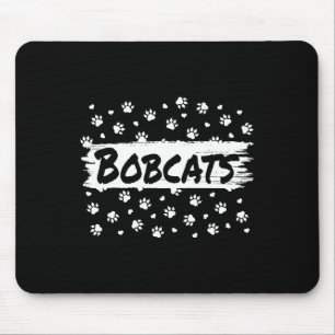 Bobcats Mascot Back To School Spirit Footprint Hea Mouse Pad