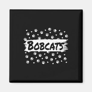 Bobcats Mascot School Spirit Men Women Leopard Foo Magnet