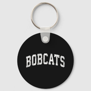 Bobcats Mascot Vintage Athletic Sports Name Design Key Ring