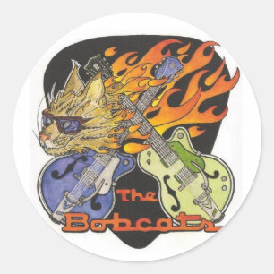 Bobcats Round Sticker