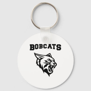 Bobcats Sports With Mascot Sticker  Key Ring