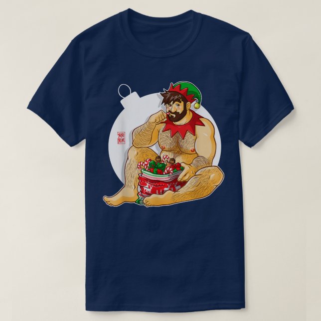 Bobo Bear - Adam Likes Santas gifts - Christmas  T-Shirt (Design Front)