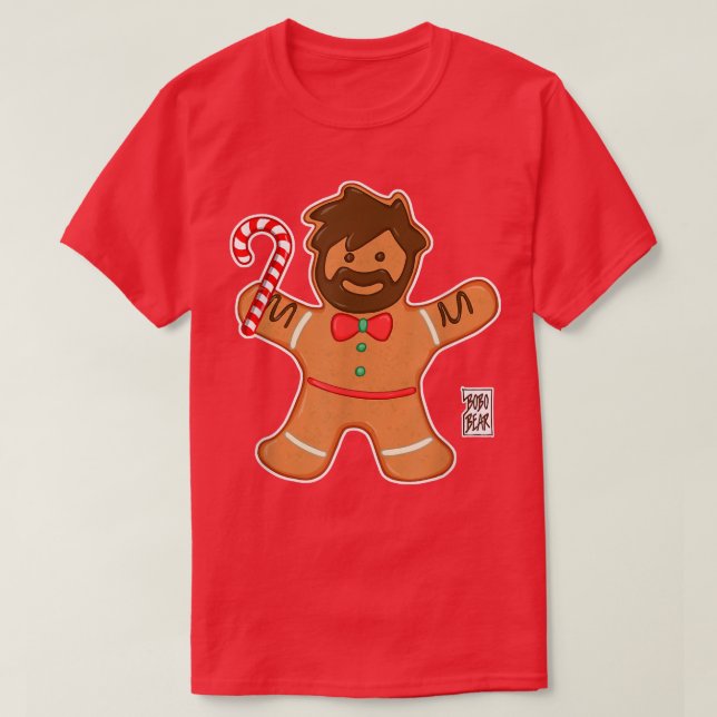 Bobo Bear - Gingerbread Bear - Christmas  T-Shirt (Design Front)