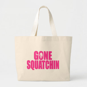 Bobo GONE SQUATCHIN Gear Finding Bigfoot Large Tote Bag
