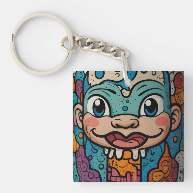 Bobo Joyful Radiance Art Key Ring (Front)