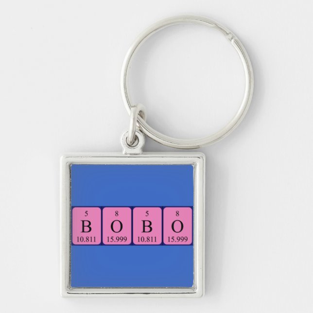 Bobo periodic table name keyring (Front)
