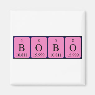Bobo periodic table name magnet