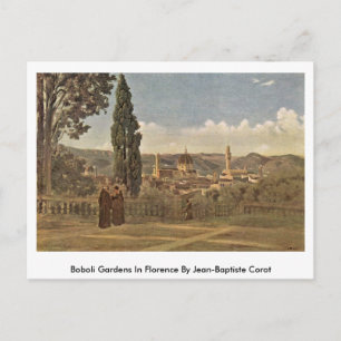 Boboli Gardens In Florence By Jean-Baptiste Corot Postcard