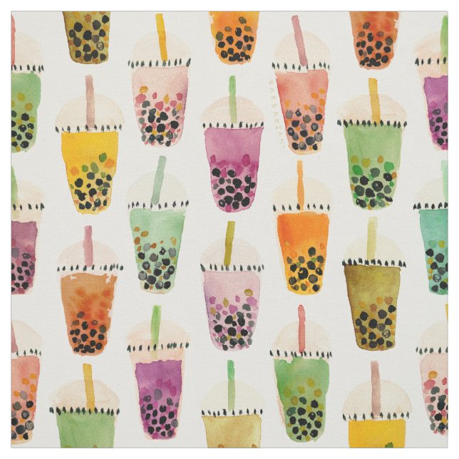 BOBRA'S Colourful Boba Tea Fabric (Swatch)