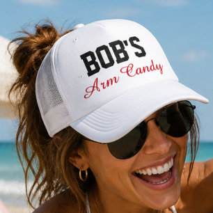Bobs Arm Candy Funny Girlfriend Wife Name Gift Trucker Hat