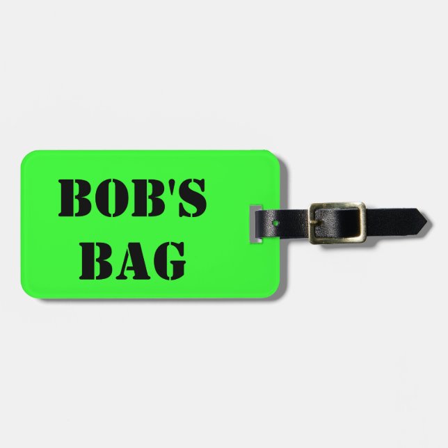 Bob's Bag Luggage Tag (Front Horizontal)