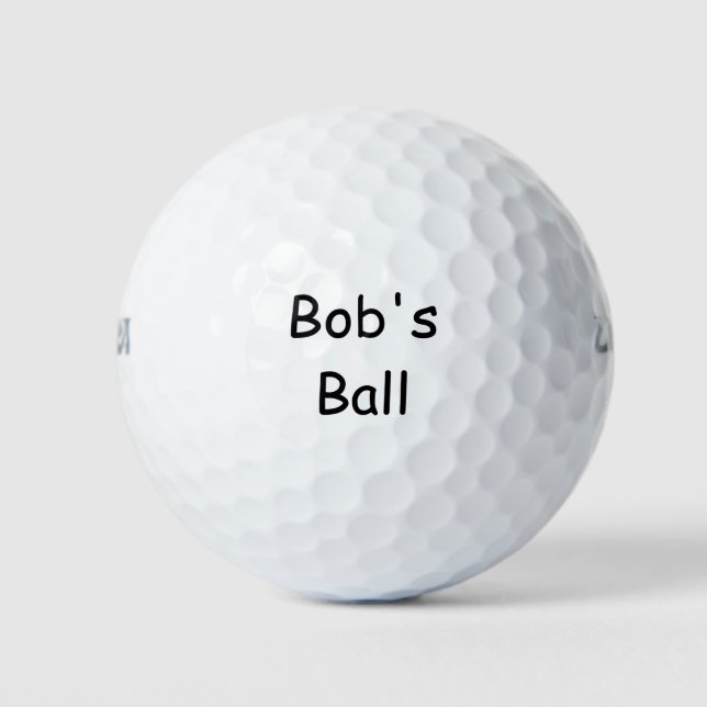 Bob's Balls Custom Name Golf Balls (Front)