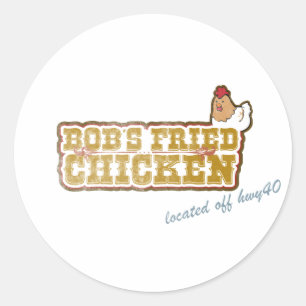 Bob's Fried Chicken Classic Round Sticker