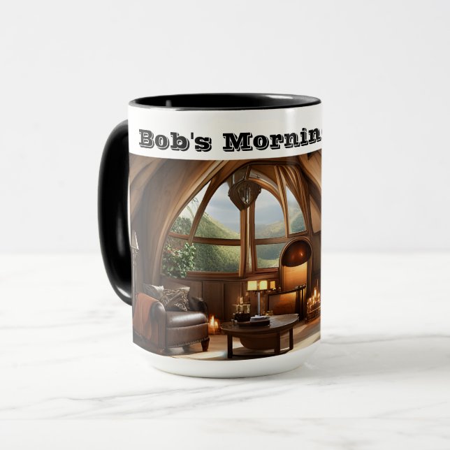Bob's Morning Java Personalised Customisable Mug (Front Left)