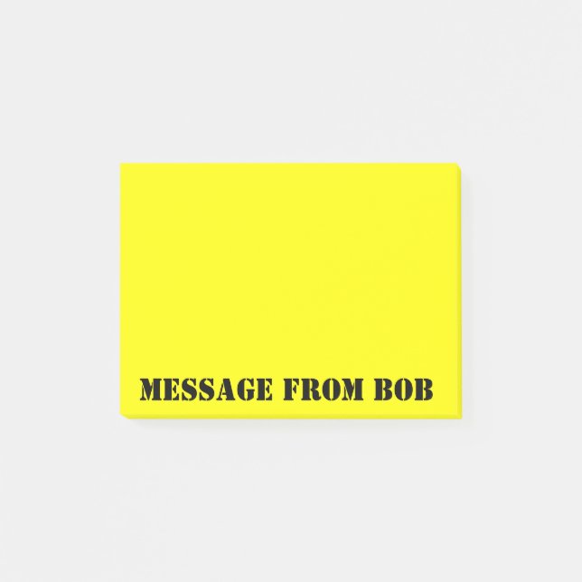 Bob's Notes Dayglow Yellow (Front)