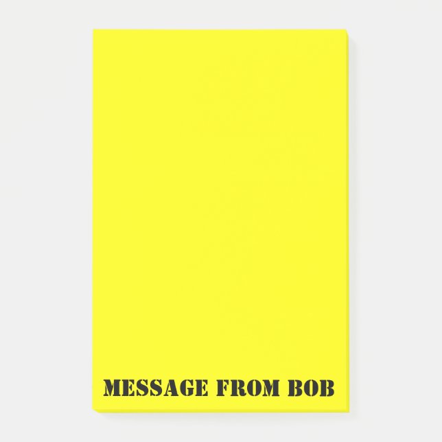 Bob's Notes Dayglow Yellow (Front)