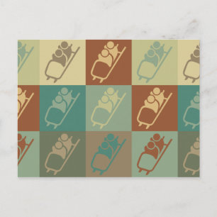 Bobsled Pop Art Postcard