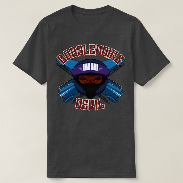 Bobsledding Devil 1 T-Shirt (Design Front)