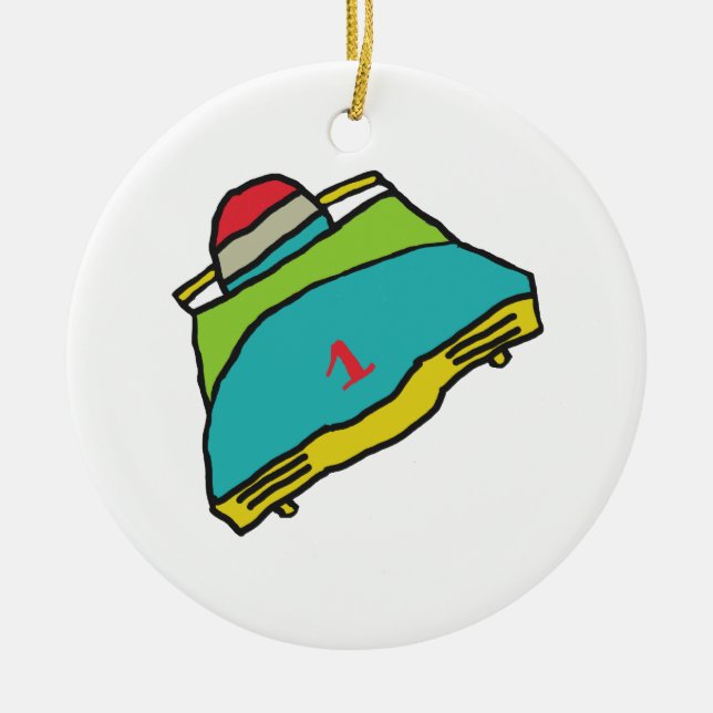 Bobsleigh Ceramic Ornament (Front)