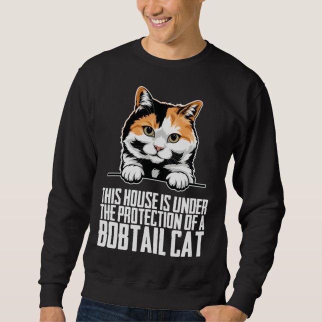 Bobtail kittens  Bobtail mom  Bobtail dad Sweatshirt (Front)