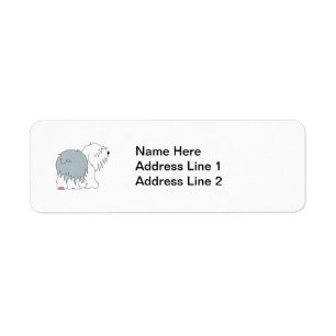 Bobtail Sheepdog Return Address Label