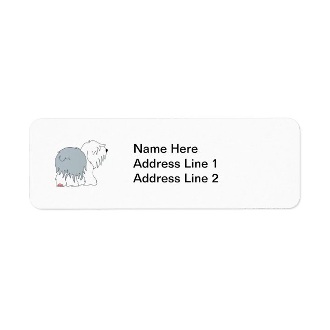 Bobtail Sheepdog Return Address Label (Front)