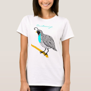 Bobwhite Blue-throated Quail Thunder_Cove T-Shirt
